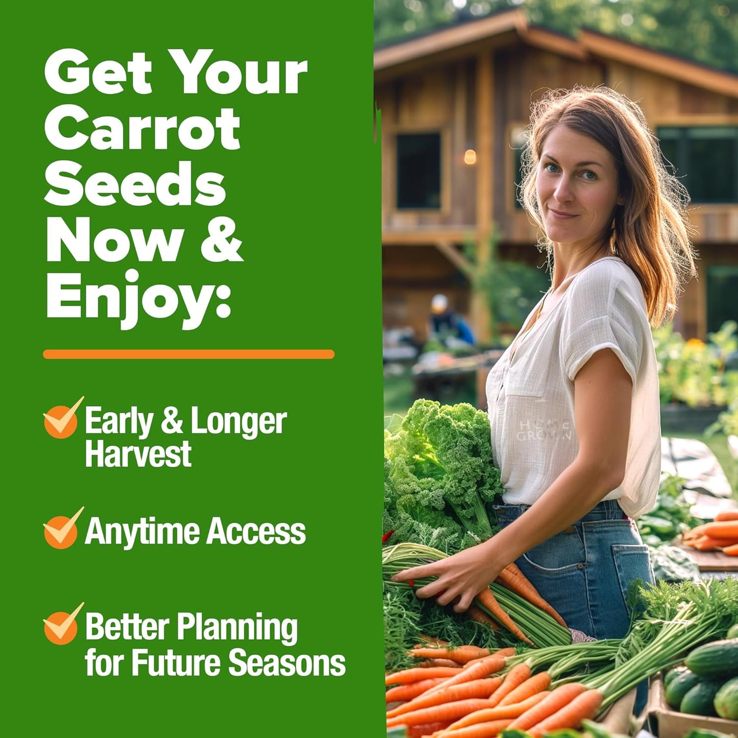 HOME GROWN 𝗨𝗦𝗔 𝗣𝗥𝗘𝗠𝗜𝗨𝗠 Rainbow Carrot Seeds – 2500+ Heirloom Seeds (10 Varieties) – High Germination, 𝗡𝗢𝗡-𝗚𝗠𝗢 Vegetable Seeds for Planting Indoors or Outdoor Home Garden