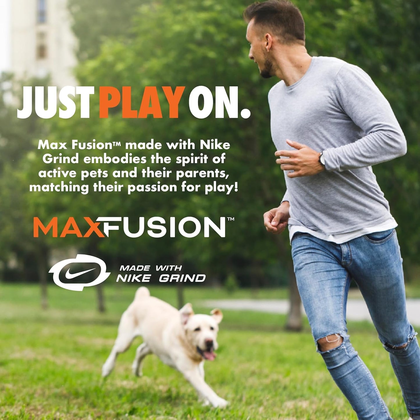 Max Fusion with Nike Grind, Arlee Twisted Dog Toy, Chew Toy for Play, Fetch, Tug, XL