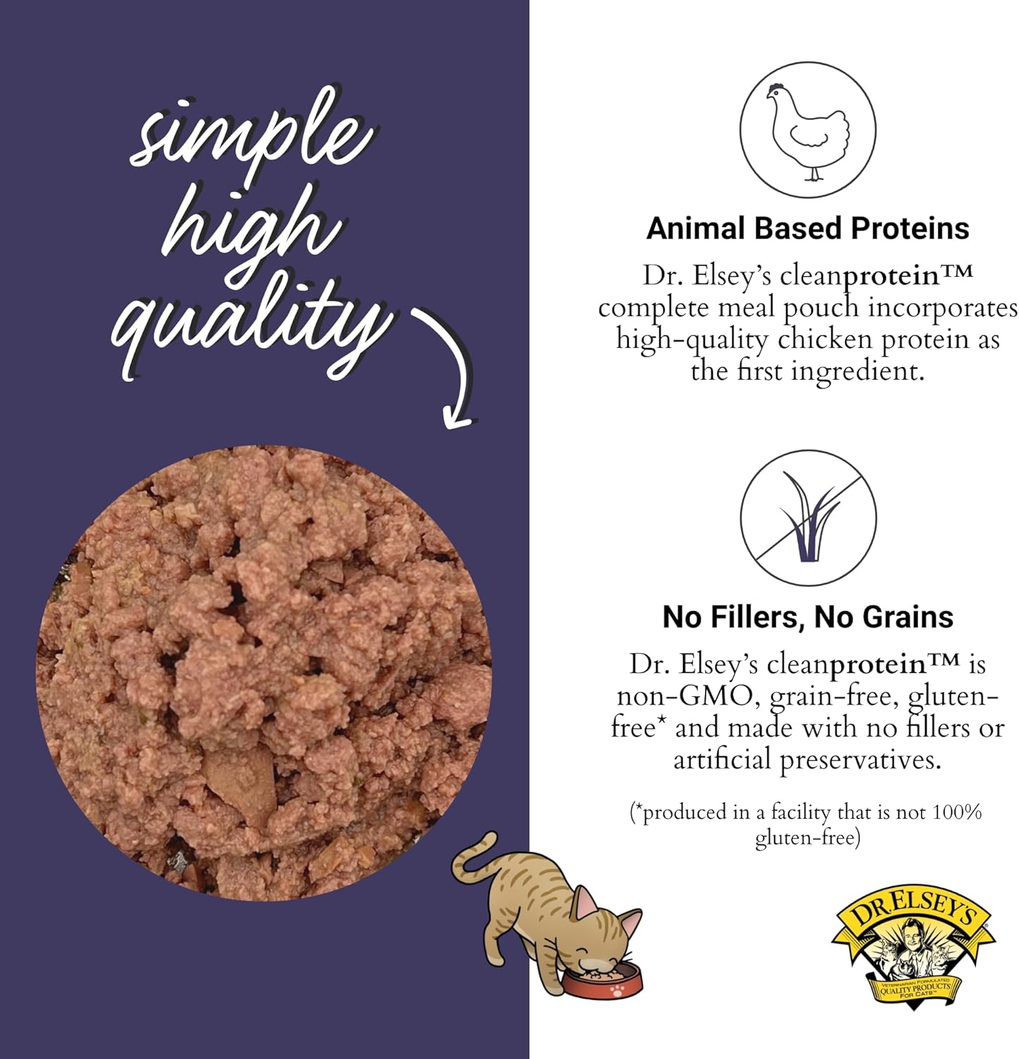 Dr. Elsey's Clean Protein Chicken Home Style Recipe All-Meat Pouch (Pack of 12)