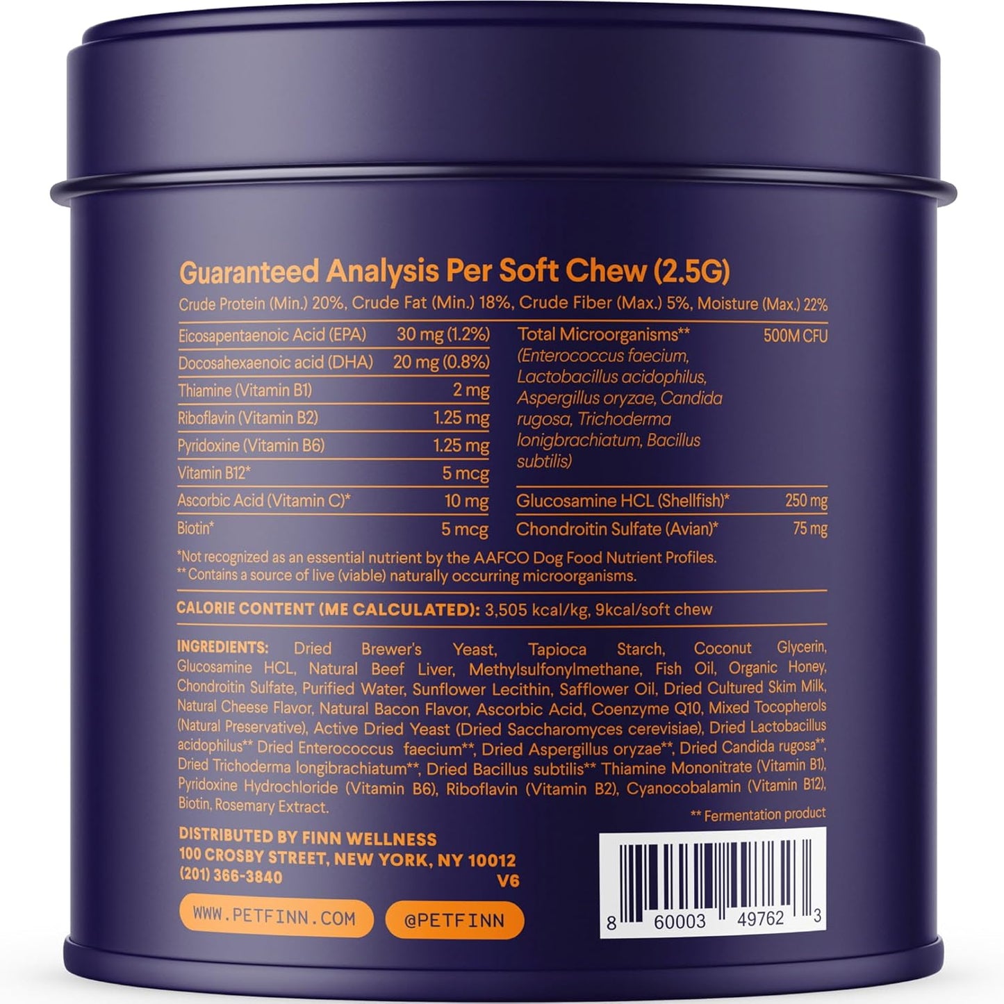 Finn All-in-1 Multivitamin for Dogs - Daily Multi with Probiotics, Omegas & Nutrients to Support Everyday Wellness - 90 Soft Chews