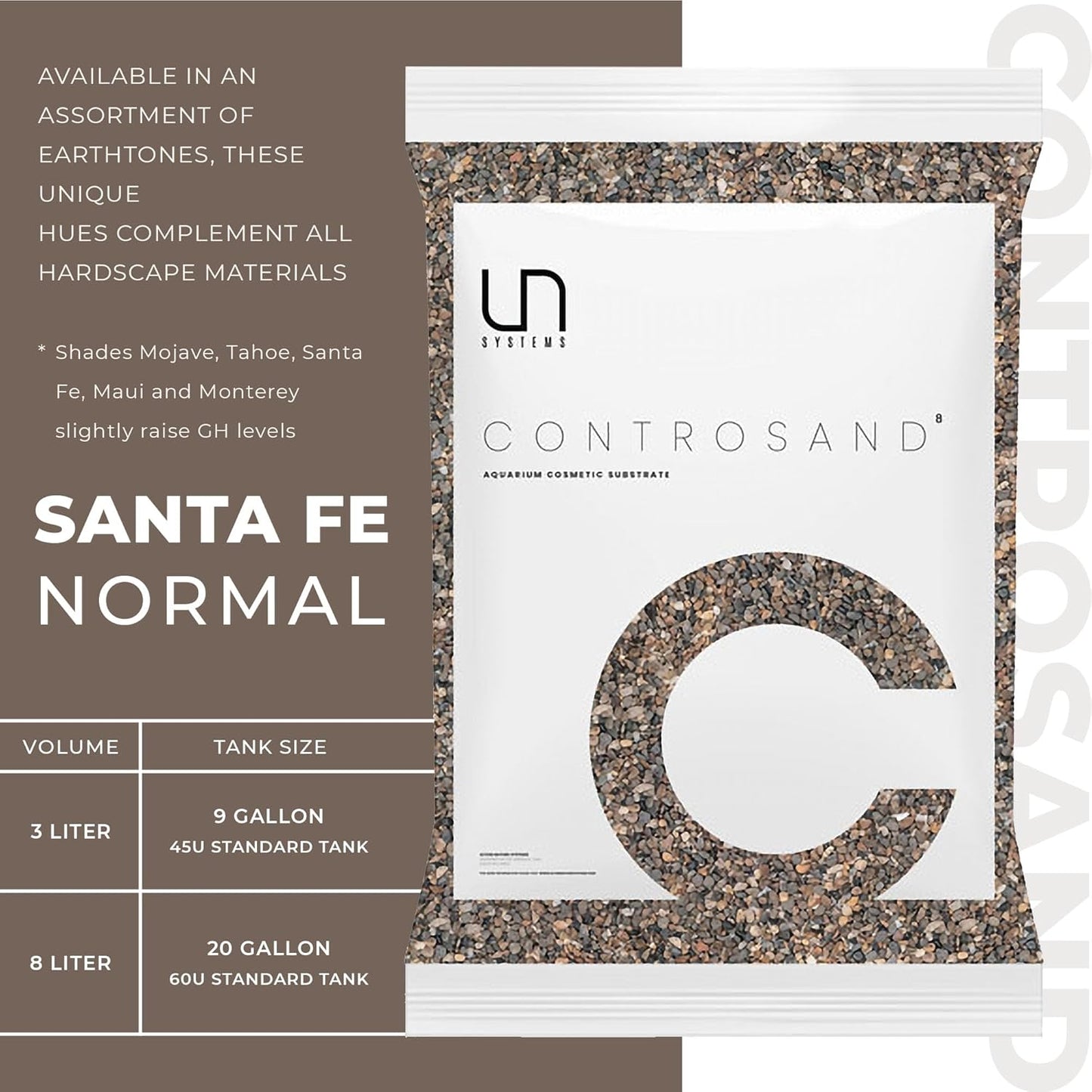 Ultum Nature Systems Controsand Santa Fe Aquarium Gravel (3L) - Small Pebbles for Fish Tank - Planted Aquarium Rocks - Fish Tank Substrate - Aquarium Pebbles - Versatile Fish Tank Stones