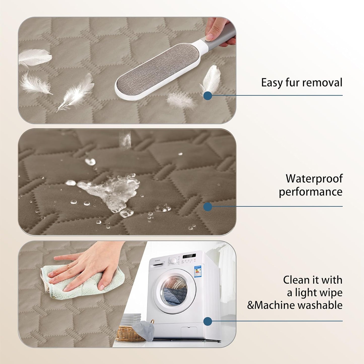 gogobunny 100% Double Sided Waterproof Dog Blanket Soft Pet Bed Cover Reversible Protect Furniture Couch Sofa Car for Puppy Cat Kids (Dark Walnut/Light Walnut, 30x80 Inch (Pack of 1))