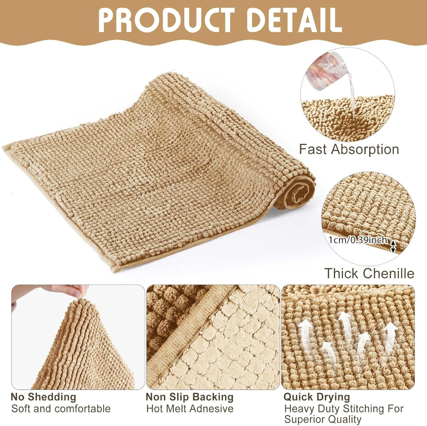 Amylove 4 Pcs Guinea Pig Cage Liner Guinea Pig Bedding Washable Fleece Pee Pads Reusable Small Animals Training Mat Small Animal Sleeping Bed for Bunny Hamster (Beige,16 x 24 Inch)