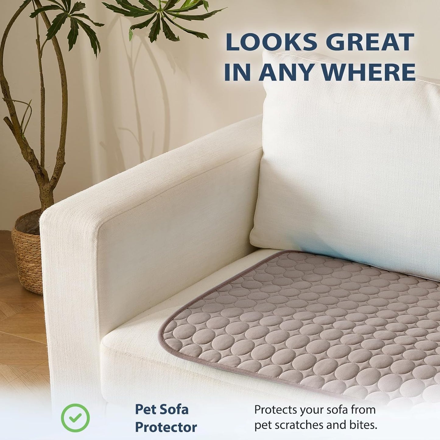 MICROCOSMOS Summer Cooling Mat & Sleeping Pad- Water Absorption Top, Materials Safe, Easy Carry, EZ Clean. Keep Cooling for Pets, Kids and Adults.(Brown, 36" x36")