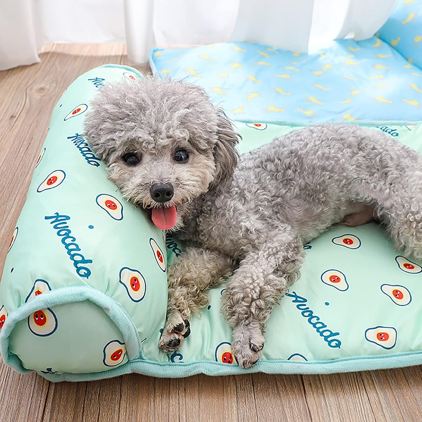 PUMYPOREITY Cooling Dog Mat, Self-Cooling Pad for Dogs & Cats, Blue, Medium, 15.7 x 23.6 x 1.9 inches