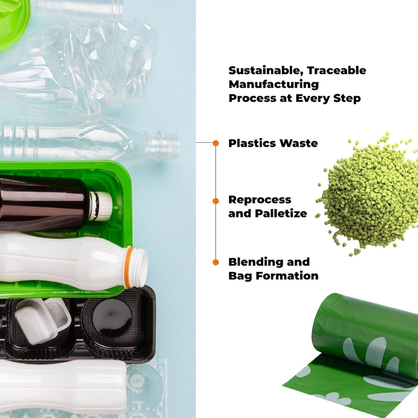 Best Pet Supplies Poop Bags for Dogs, 50% Post-Consumer Recycled Content dog waste bags on rolls, fits all poop bag holders for leashes - 600 Count, Green, Lavender Scented