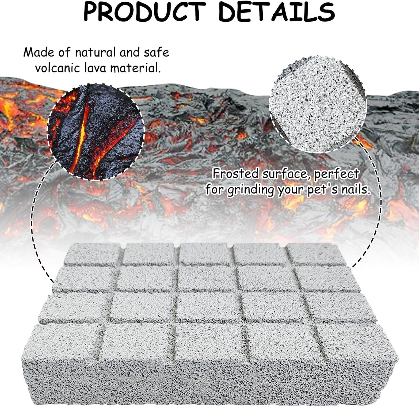 Hamiledyi 2PCS Rabbit Scratching Pads Bunny Lava Grinding Claw Pads Small Animal Foot Pads Hamster Scratch Board Chew Toys for Gerbil Chinchilla Hedgehog Guinea Pig Cage Accessories