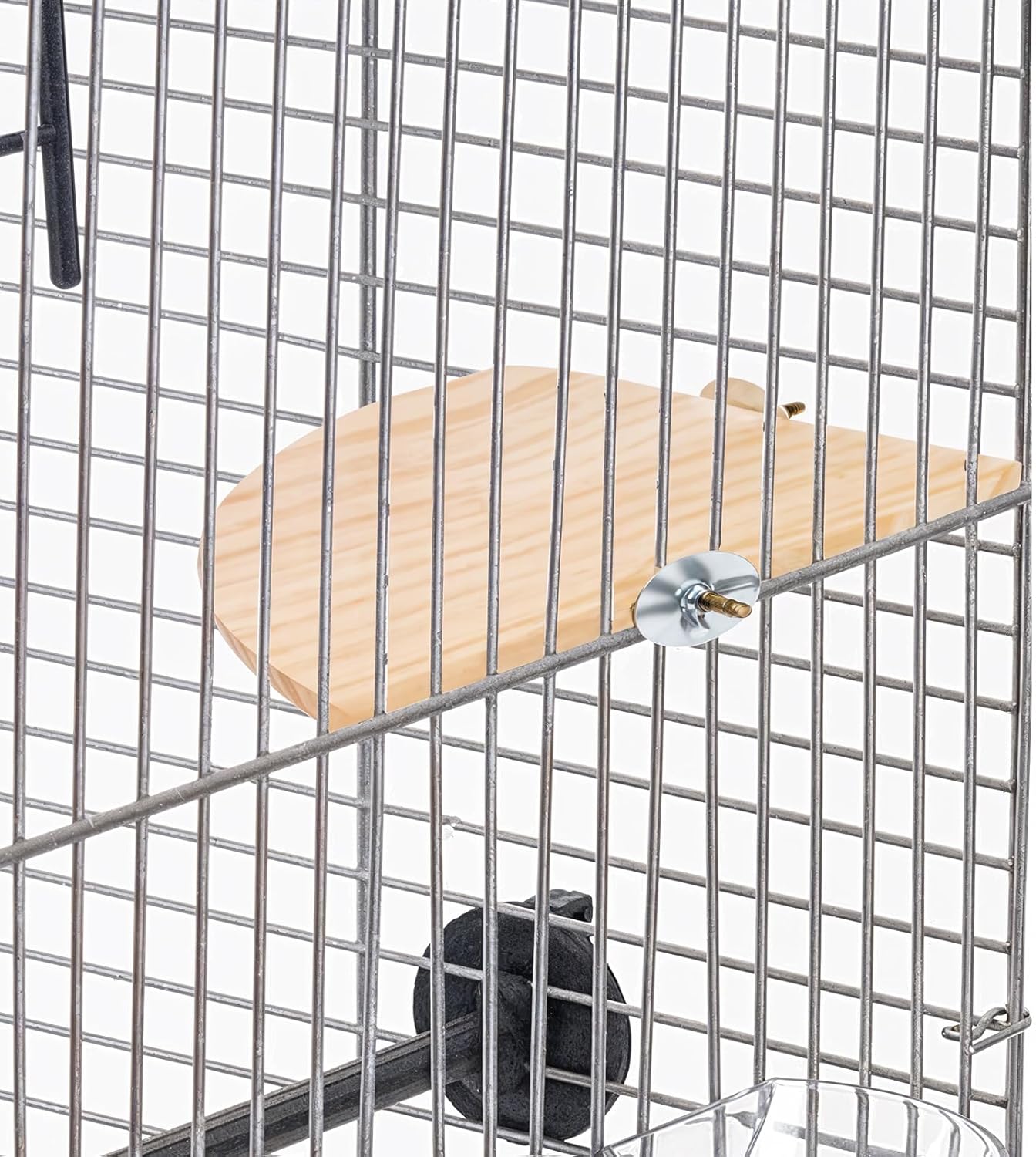 Bird Perch Platform Stand Wooden Parrot Perch Corner 5.9 Inches Fan Shape Playground Cage Accessories Parrot Stand Flat Perches for Bird Cages Corner Shelf for Birds Parrots Hamster Gerbil