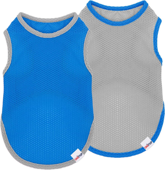 2 Pack Cooling Shirts for Dogs, Breathable Lightweight Dog Shirts for Small Dogs Boy, Sleeveless Sun Protection Shirts for Dog&Cat Puppy Vest Pet Apparel