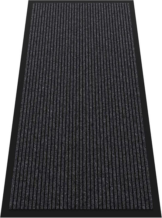 Indoor Outdoor Door Mat, 4’ x 2' Doormat for Entryway, Rubber Backing Non Slip Front Door Mat Outside Entrance, Super Absorbent Commercial Floor Mat for Home Office