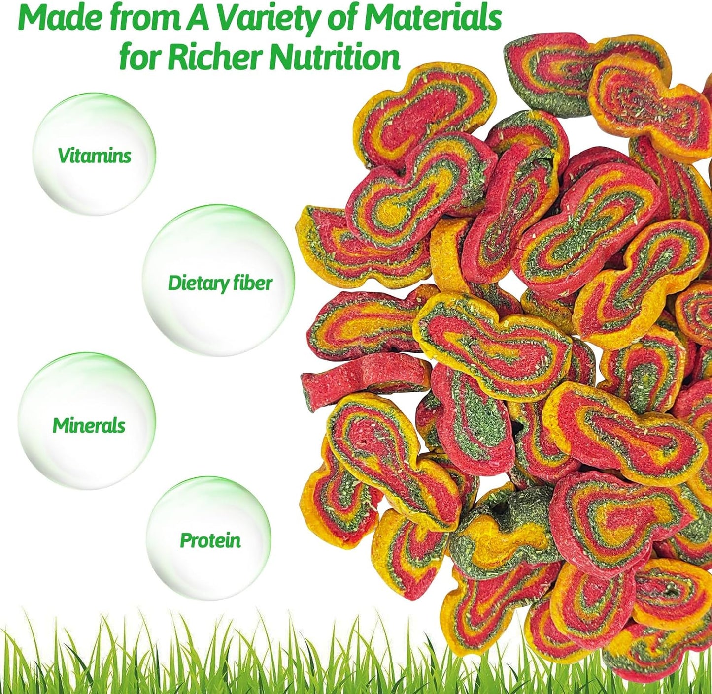 Fhiny Rabbit Chew Toys Mixed Forage Beetroot Carrot and Pumpkin Bunny Treats for Hamsters Guinea Pigs Chinchillas and Other Small Rodents Teeth Grinding (0.57lb/260g)