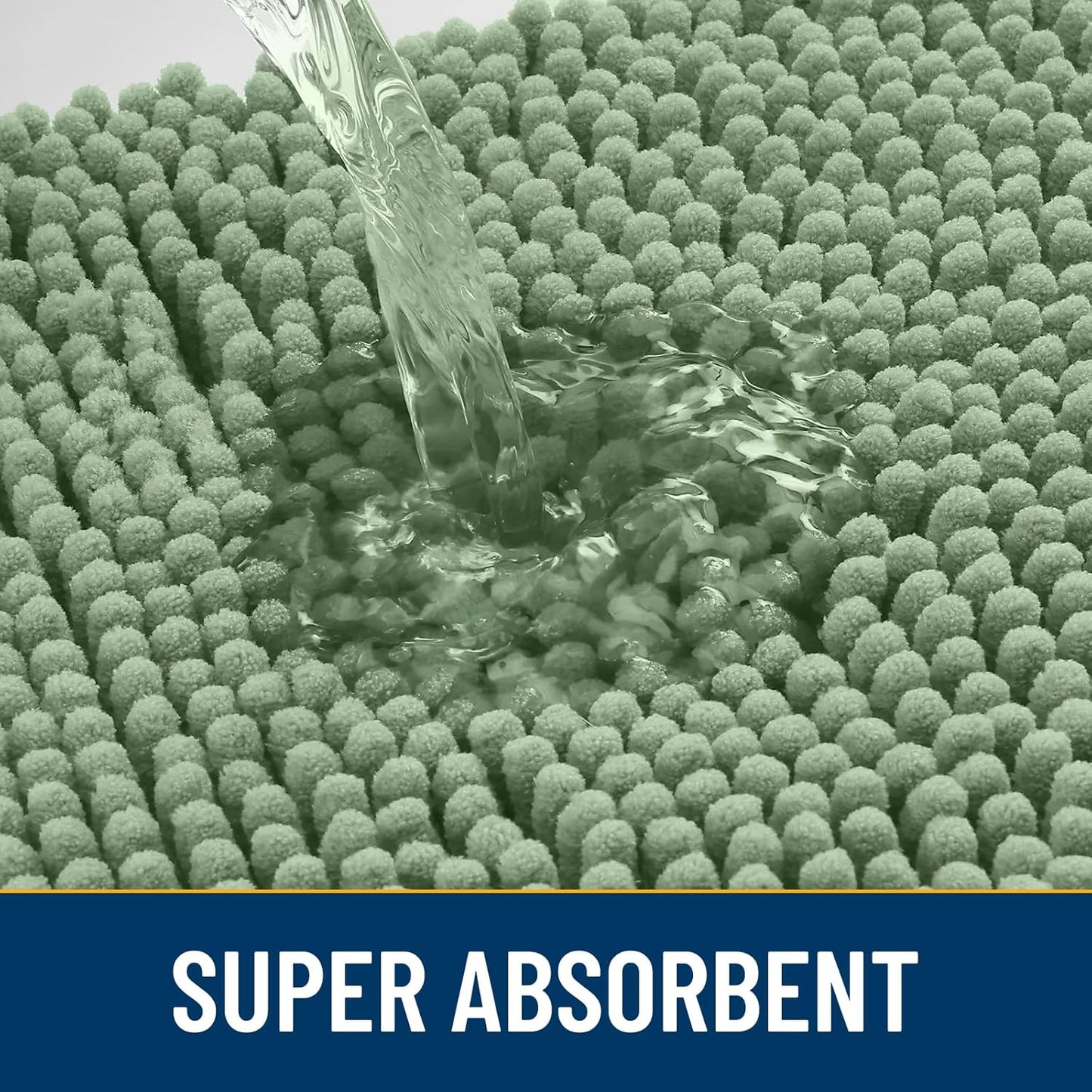 Smiry Dog Door Mat for Muddy Paws 24x16, Absorbs Moisture and Dirt Doormat, Non-Slip Washable Quick Dry Chenille Front Door Mat Indoor Entrance, Entryway Carpet for Inside Floor, Olive Green