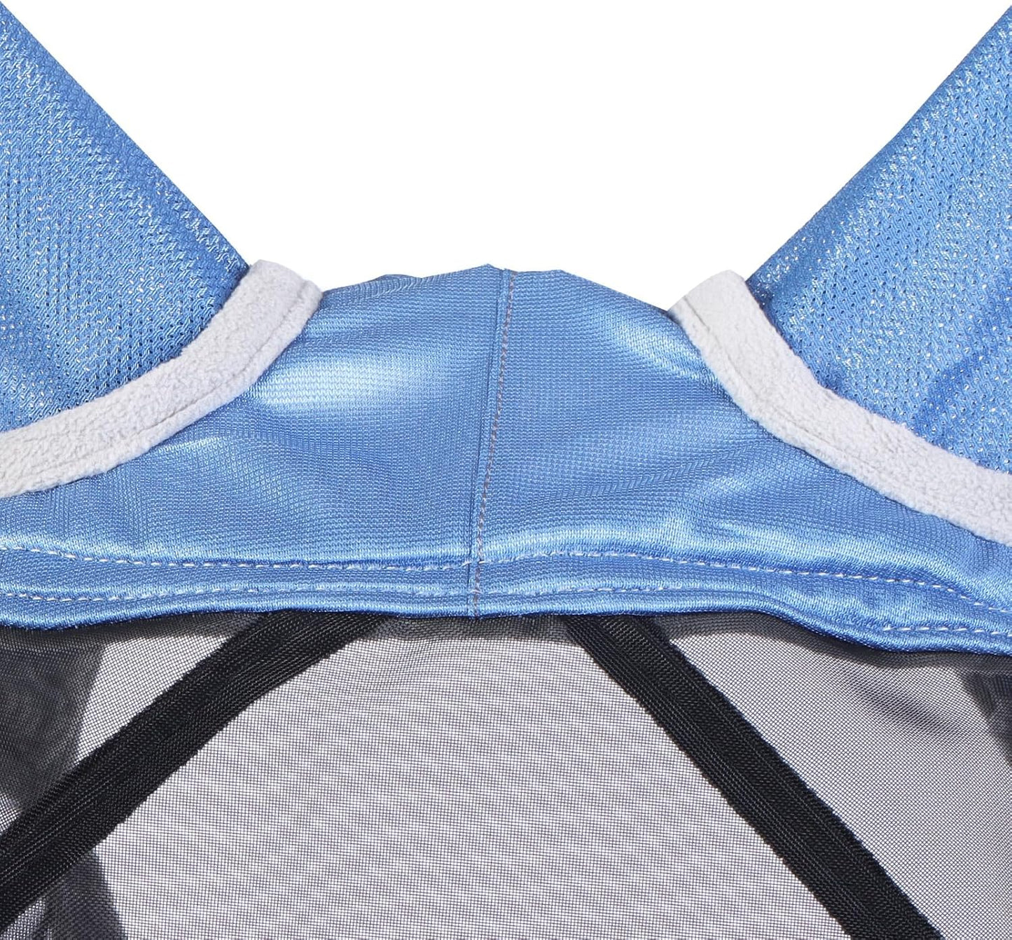 Harrison Howard CareMaster Pro Luminous Horse Fly Mask Large Eye Space Standard with Ears UV Protection for Horse Royal Blue S Pony