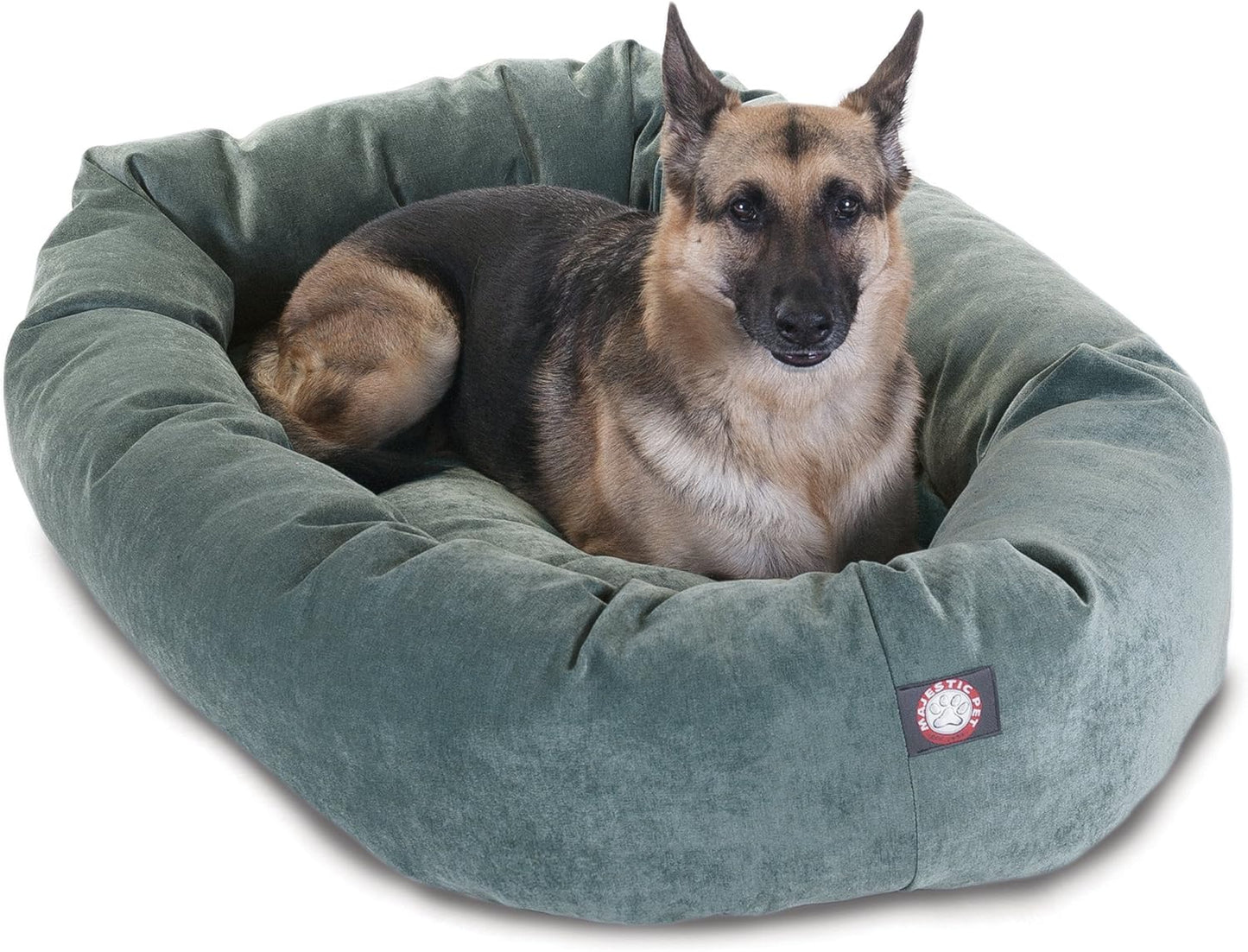 Majestic Pet Villa 52 Inch Shredded Memory Foam Dog Bed for X-Large Sized Dogs 52x35x11 Inch–Orthopedic Dog Bed with Removable Washable Cover-Washable X-Large Pet Bed with Head Support-Azure