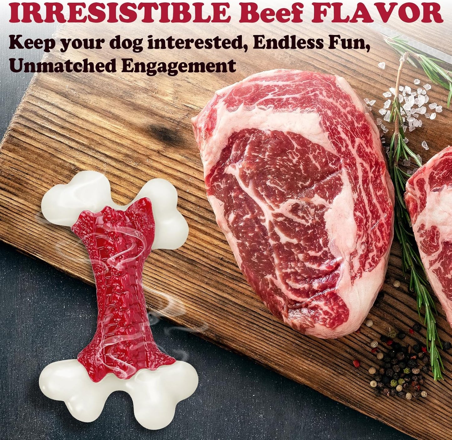 Tough Dog Toys, Dog Toys for Aggressive Chewers Large Breed, Aggressive Chew Toys for Large Dogs (2 Pack)