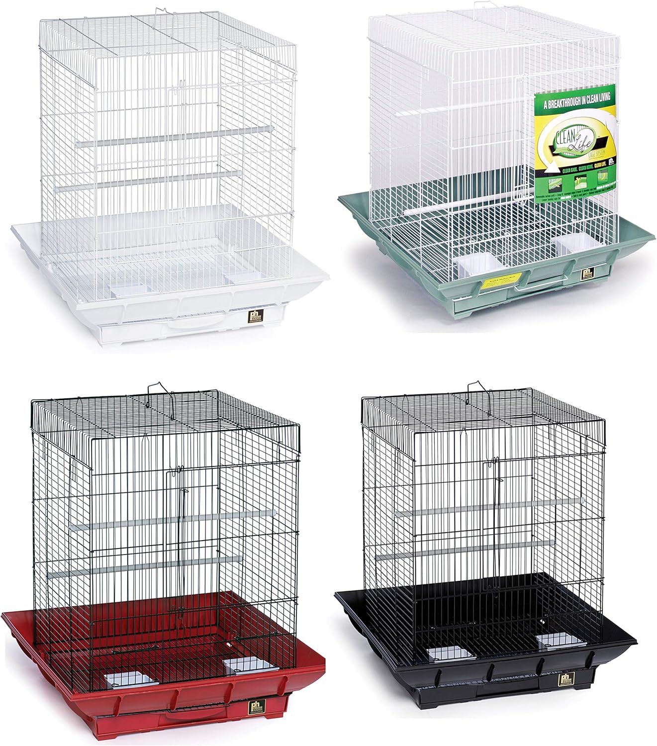 Prevue Hendryx SP850R/B Clean Life Cockatiel Cage, Red and Black