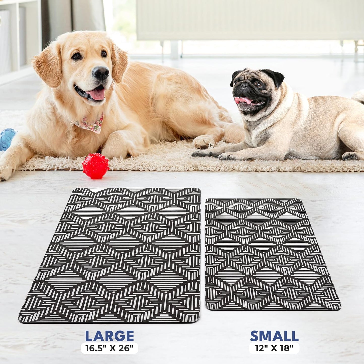 NALALAS Dog Mat for Food and Water, Cat Feeding Mat | Waterproof Dog Bowl Mat | Non-Slip Pet Food Mat for Floors | Pet Mats for Food and Water | Easy to Clean