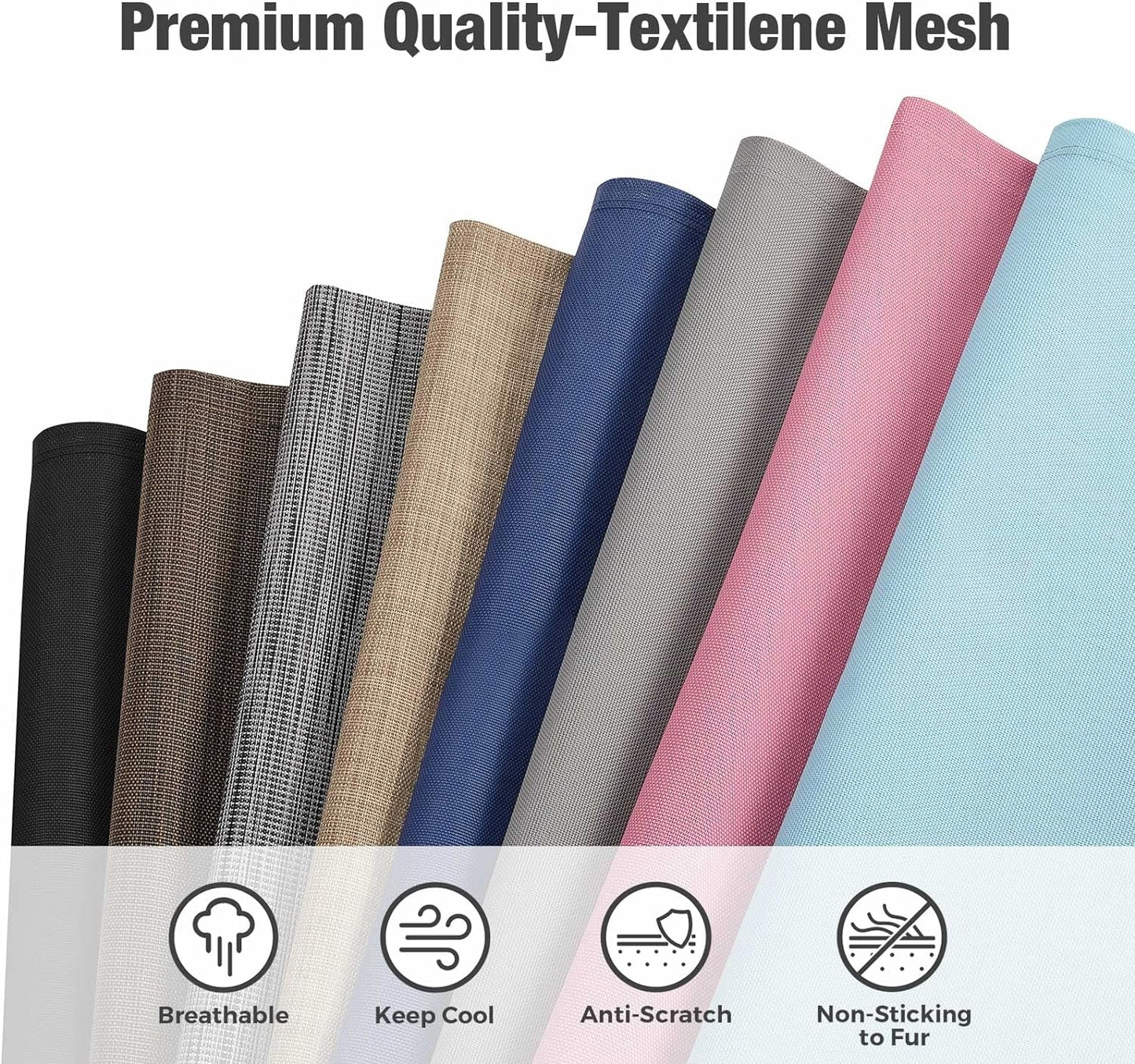 Veehoo Chew Proof Elevated Dog Bed - Cooling Raised Pet Cot - Silver Aluminum Frame and Durable Textilene Mesh Fabric, Unique Designed No-Slip Feet for Indoor or Outdoor Use, Beige Coffee, XX Large